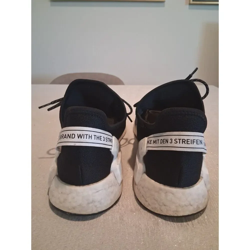 adidas NMD R1 V2 Core Black White Men's Size 14 Sneakers FV9021 Running Shoes